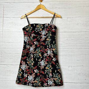 Urban Outfitters Dress Womens Size XS/S Black Pins & Needles Audrey Floral